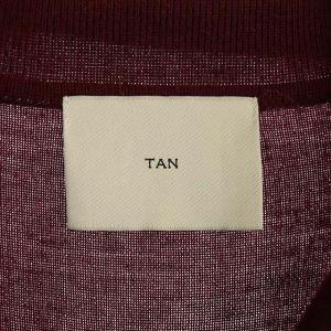 TAN ロングニットシャチコート ワンピース カーディガン 長袖 F ボルドー TN18AW017