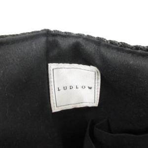 LUDLOW コードハンドバッグ フェルト 刺繍 黒 ブラック マルチカラー
