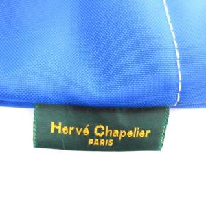 Hervé Chapelier ナイロン舟型トートバッグ M 青 ブルー 1027N 0001 6361C