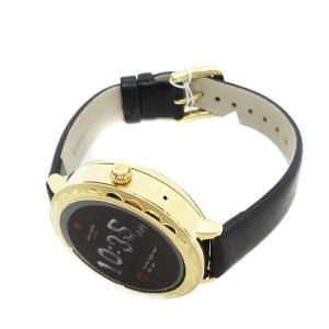 kate spade new york スカラップ タッチスクリーン スマートウォッチ 腕時計 レザーベルト 黒 ブラック ゴールド色