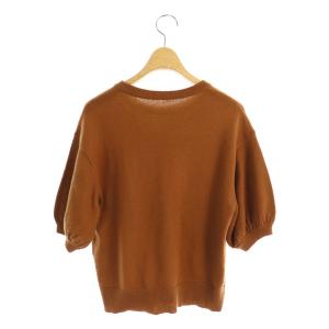 GRACE CONTINENTAL 18AWカシミヤパフニット セーター 五分袖 36 茶 ブラウン