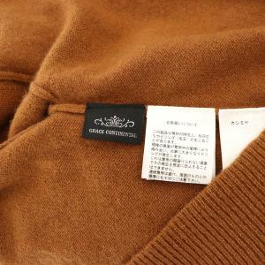 GRACE CONTINENTAL 18AWカシミヤパフニット セーター 五分袖 36 茶 ブラウン