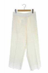 フラワーレースパンツ ワイド リネン