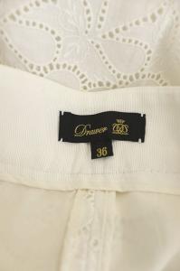 Drawer フラワーレースパンツ ワイド リネン