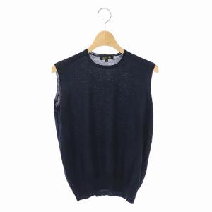 18G コットンノースリーブニット 1 ネイビー