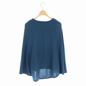 MYLAN ニット セーター ケープレイヤード タンク カシミヤ ケープデザイン ノースリーブ 青緑