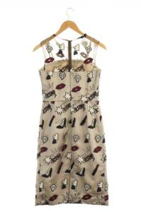 Grace Class 刺繍ノースリーブチュールワンピース 36 ブラック