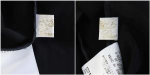 Grace Class サテンフリルブルゾン ジャケット ジップアップ 薄手 36 黒 ブラック