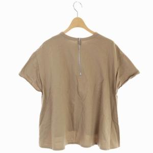 ebure フレアトップス カットソー プルオーバー 半袖 38 ベージュ