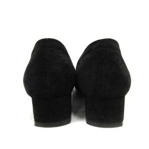 TOD'S パンプス ハイヒール キルトタッセル スエード 37.5 24.5cm 黒 ブラック イタリア製