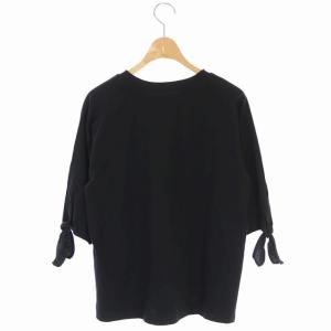 Ron Herman リボンスリーブ Tシャツ プルオーバー クルーネック ブラック