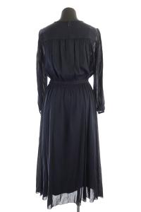 ANAYI シアーギャザーワンピース ネイビー