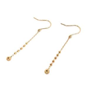 VENDOME AOYAMA ピアス K18 ストーン チェーン ピンクゴールド