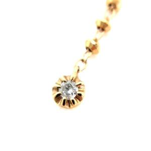 VENDOME AOYAMA ピアス K18 ストーン チェーン ピンクゴールド