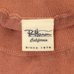 Ron Herman シースループルオーバー ニット カットソー 長袖 インナー付き S ピンク