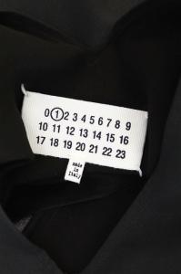 Martin Margiela 1 だまし絵 プリントワンピース ひざ丈 フレンチスリーブ S 黒 ブラック グレー