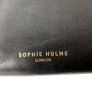 Sophie Hulme ショルダーバッグ ウォレット カーフスキン 黒 ブラック