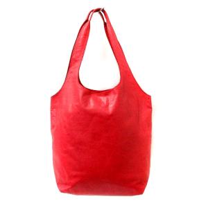 m0851 トートバッグ アニリンレザー 赤 レッド