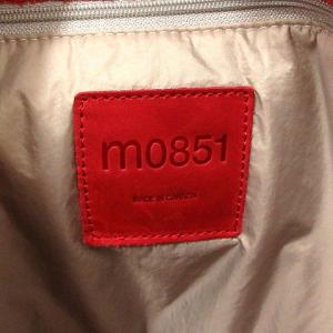 m0851 トートバッグ アニリンレザー 赤 レッド