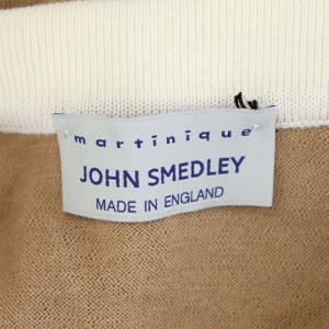 JOHN SMEDLEY マルティニーク別注 洗える ウール襟付きニット セーター 薄手 プルオーバー 長袖 S キャメル