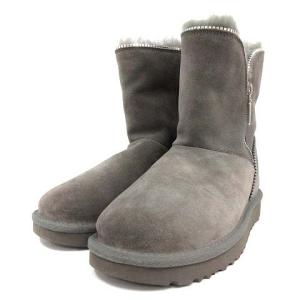 UGG australia フローレンス W FLORENCE ムートンブーツ サイドジップ 23.0cm グレー 1013165