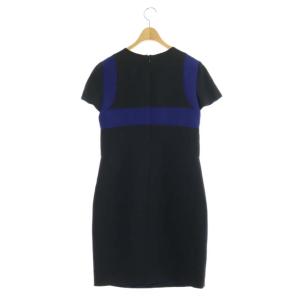 PRADA バイカラーワンピース 切替 40 ブラック