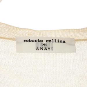 ANAYI × ROBERTO COLLINA バイカラーカーディガン ベージュ