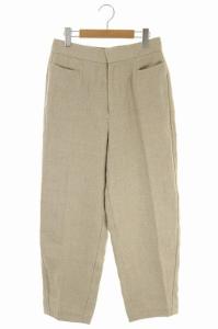 21SS 21MMSPA02 LINEN 105 PANTS リネンパンツ テーパード タック 36 ベージュ
