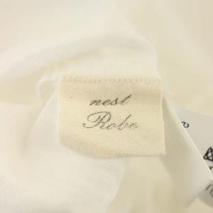 nest Robe リネンハイカウントバンドカラーシャツ オーバーサイズ ホワイト