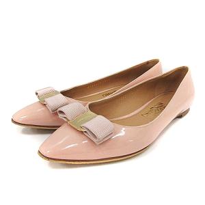 フラットパンプス エナメル ヴァラリボン 7.5C ピンク