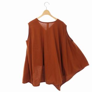 nagonstans フレアチュニックノースリーブカットソー 38 ブラウン