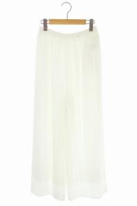 20SS ライトクロスホワイトプリーツワイドパンツ ホワイト