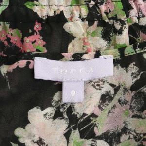 TOCCA 20SS Floral Chiffon ワンピース ロング 花柄 0 ブラック