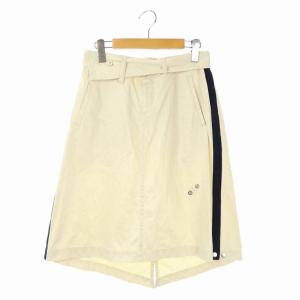 イッセイミヤケ サイドラインスカート  アイボリー