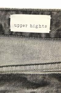 upper hights THE STELLA デニムパンツ ジーンズ テーパード ジッパーフライ 23 グレー 139219