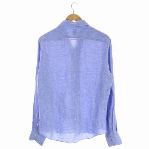 Finamore バーニーズニューヨーク別注 シャツ リネン 長袖 16 1/2 42 ライトブルー