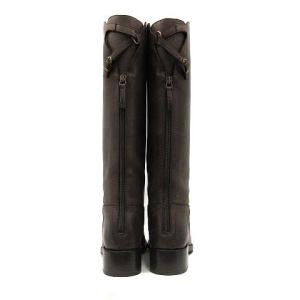 SARTORE ジョッキーブーツ ロング ハイヒール バックベルト レザー 37.5 24.5cm ダークブラウン