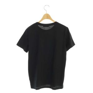 BALMAIN 金ボタン ロゴTシャツ カットソー 半袖 プリント XS ブラック