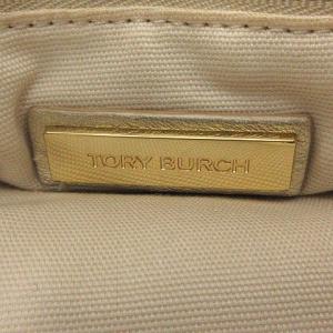 TORY BURCH ストロー トートバッグ かごバッグ ベージュ ゴールド色
