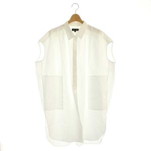 21SS コットンノースリーブシャツ オーバーサイズ 36 ホワイト