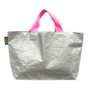 2012PP マルシェバッグ トートバッグ ビニール生地 グレー ピンク