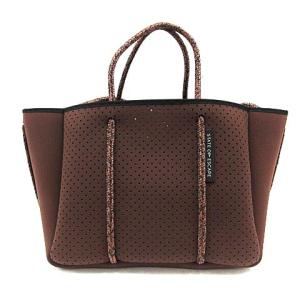 STATE OF ESCAPE トートバッグ ショルダーバッグ 2way パンチング ミニポーチ付き 茶 ブラウン