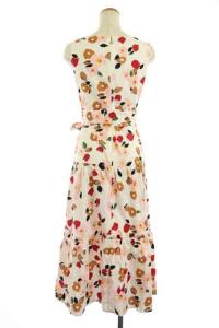 kate spade new york 21SS メインラインボタニカルガーデンティアードドレス ワンピース リボンベルト付き 0 ホワイト