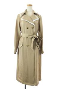 GRACE CONTINENTAL 19AW ダブルカラードレスコート ベルト 36 ベージュ