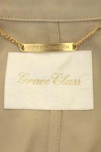 Grace Class GRACE CONTINENTAL 19AW ダブルカラードレスコート ベルト 36 ベージュ