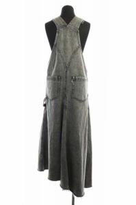 Grace Class 19AW デニムサロペスカート ワンピース ノースリーブ カットオフ 36 グレー