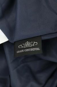 GRACE CONTINENTAL 21SS シアーリップルカットワンピース スクエアネック フリル ベルト付き 36 パープル