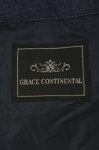 GRACE CONTINENTAL 20SS トレンチコート カットワーク デニム ロング F 紺 インディゴ ネイビー