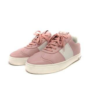 VALENTINO GARAVANI スニーカー ローカット スタッズ レザー 35 ピンク