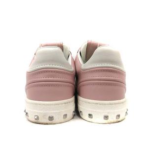 VALENTINO GARAVANI スニーカー ローカット スタッズ レザー 35 ピンク